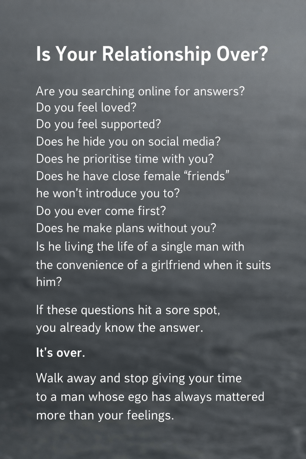 Is Your Relationship Over?